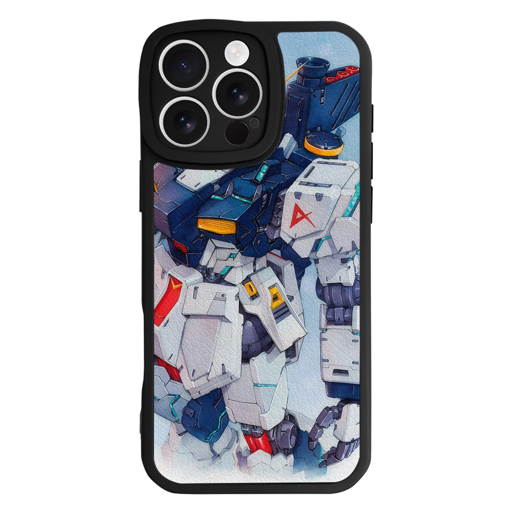 （画像用） 機動戦士ガンダム Mobile Suit Gundam 【iPhone 16シリーズ対応】シリコンスマホケース（レザー調） 材質：シリコン